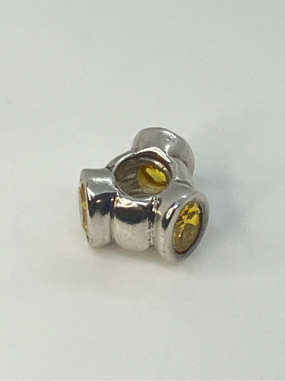 Pandora 925 ALE Sterling Silver Yellow CZ Cats Eye Charm Retired | 790289YCZ